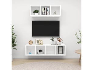 Meuble tv coloris blanc 37 cm <strong></strong>  <strong></strong>