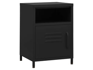 Lot de 2 tables de chevet - cabinet de chevet - table de nuit noir 35x35x51 cm acier