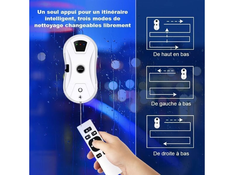  Robot laveur vitres autonome intelligent yw610 blanc 90w 30 ml  - Conforama D