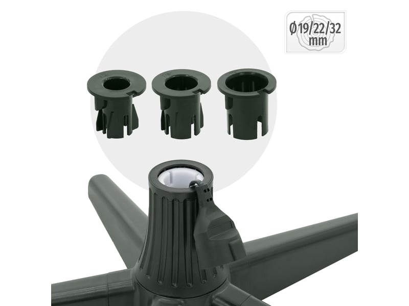  Ecd germany support de sapin de noël électrique rotatif 360°, pied réglable et stable, base tournante pour arbre artificiel jusqu'à 2,4 m et 35 kg, socle avec 3 adaptateurs, décoration intérieure ECD Germany GmbH - Conforama E
