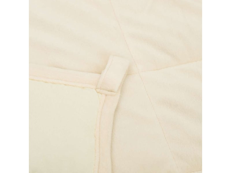  Couverture lestée adulte crème clair 155x220 cm 7 kg tissu shl26904  - Conforama E