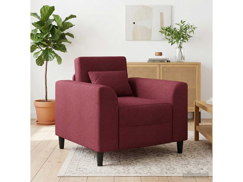 Vidaxl fauteuil bordeaux tissu  - Conforama B