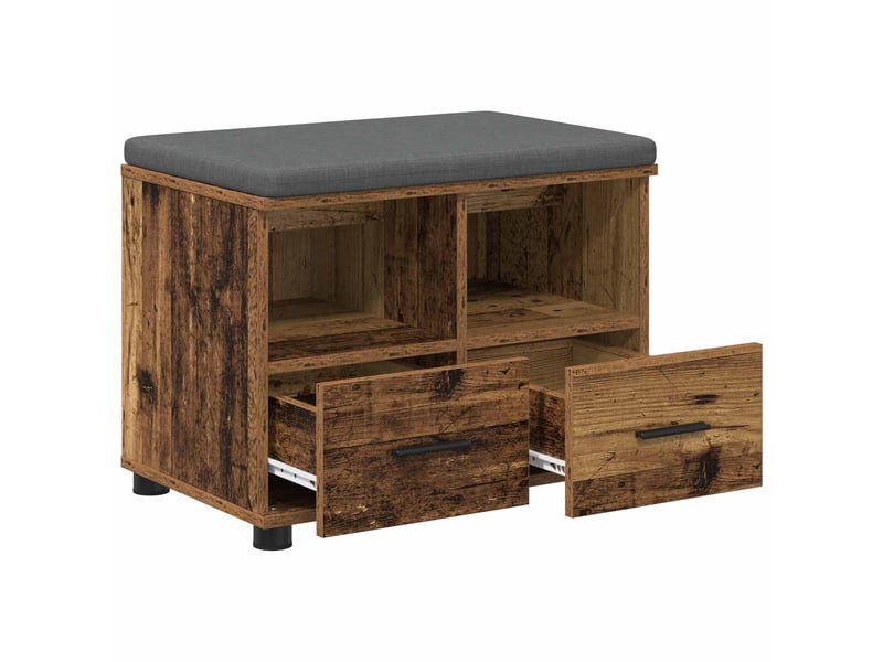  Banc d'entrée, banc interieur bois ancien 60x38x46 cm  - Conforama E