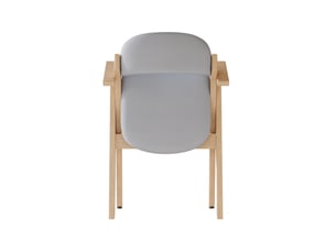 Lot de 4 chaises de salle à manger pliantes avec accoudoirs en bois et lin gris