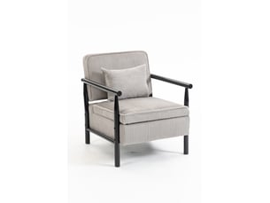 Fauteuil fixe MEULVA Velours gris vendu A l'unité