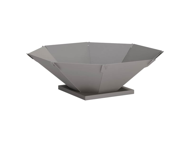 Brasero exterieur, foyer camping foyer de cheminée rouillé 70,5x70,5x21,5 cm acier patiné - Conforama D
