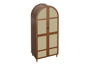 Armoire 2 porte(s) battante 1 tiroir(s) <strong>BIQZUYA</strong> <strong></strong> coloris bois foncé largeur 80 cm