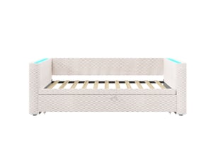 Lit banquette 90x200 cm ZOVIRA   coloris beige