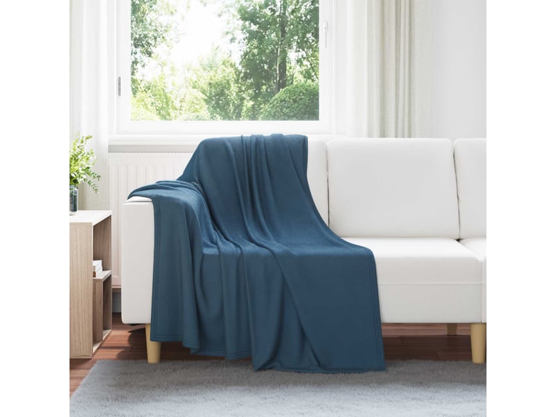  Plaid canapé bleu marine 170x130 cm 0.31 kg polaire  - Conforama B