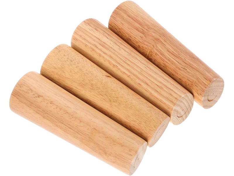  4pièces meuble bois massif ronds réglables pour table basse et commode de rechange pour canapé et autres meubles  - Conforama A