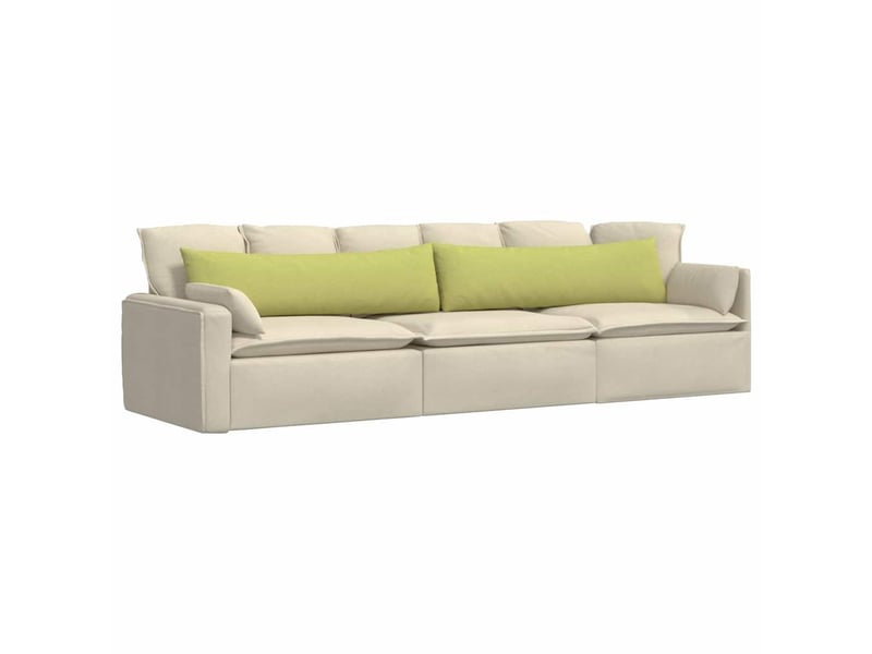 Lot de 2 coussins de canapé, coussins décoratifs tissu vert clair 145 x 40 cm cf58972  - Conforama C
