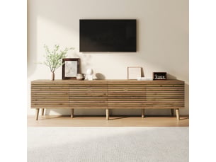 Meuble tv coloris naturel 180 cm <strong>OKWISH</strong> <strong></strong>