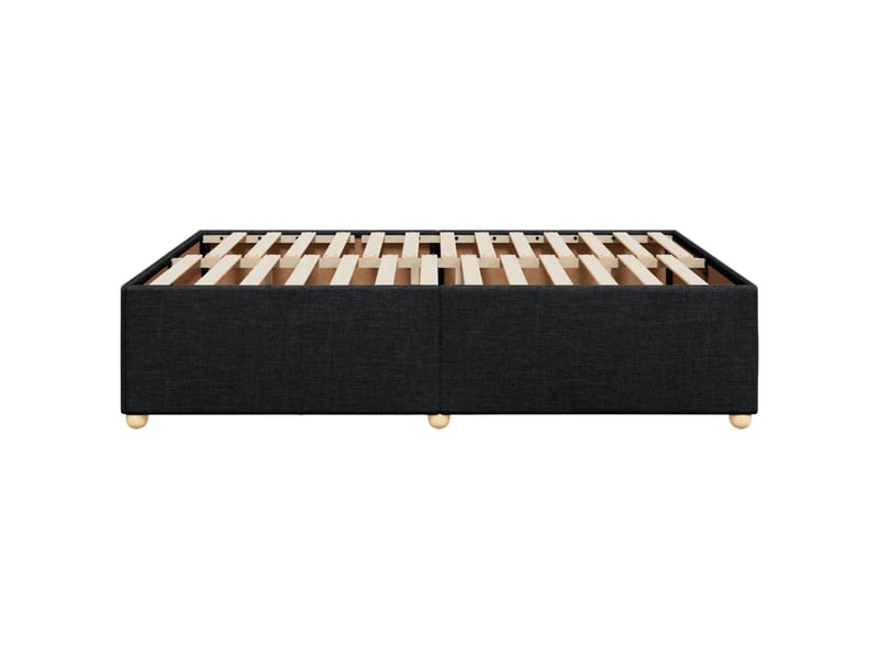  Lit double- lit adulte -  cadre de lit sans matelas noir 140x200 cm tissu  - Conforama D