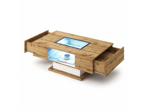 Table basse rectangulaire coloris bicolore LPOSPI  - 60 cmx110.2 cm
