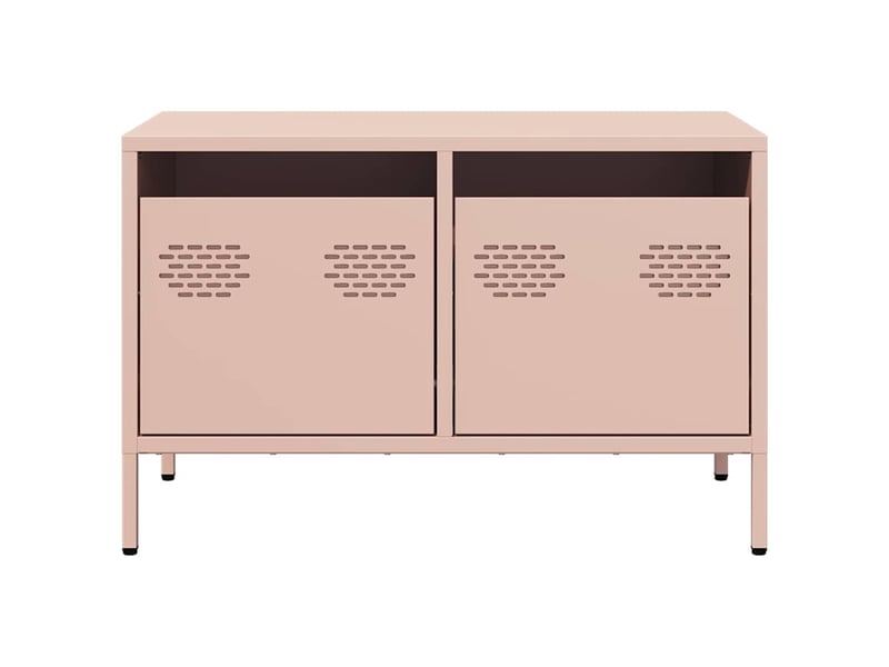  Meuble tv - banc tv - meuble de rangement rose 68x39x43,5 cm acier laminé à froid  - Conforama D
