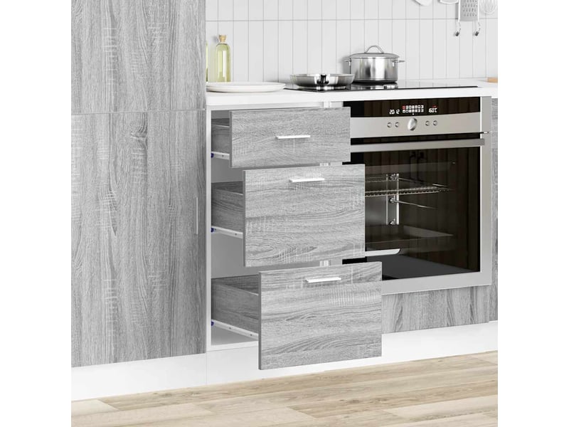  Meuble de rangement, meuble bas de cuisine gris sonoma 40x46x81,5cm bois d'ingénierie  - Conforama C