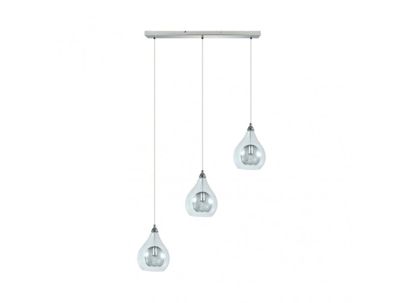  Fabrilamp lhasa, suspension, moderne, 3 x g9, chromé, 30-148 x 65 x 65 cm 154093020 - Conforama A