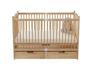 Lit bébé 70x140 cm OKWISH   coloris naturel