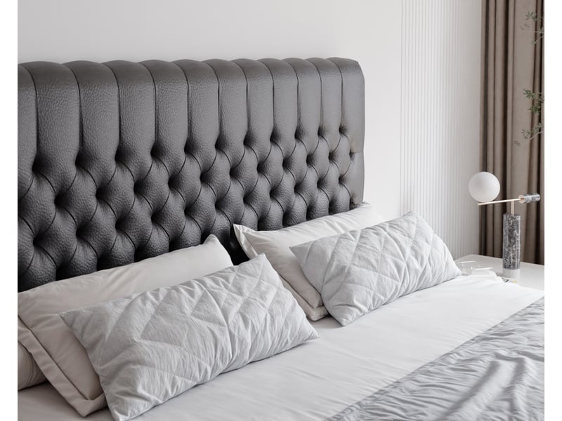  Lit adulte alba - 200x200 cm - matelas ressorts + surmatelas - coffre de rangement - éco-cuir résistant noir ALBA - Conforama D