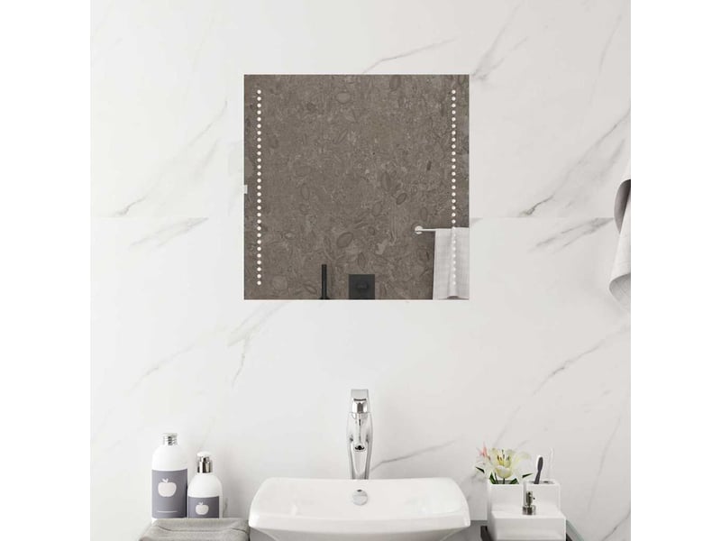 Miroir de salle de bain, miroir de toilette à led 50x50 cm cf62500 - Conforama C