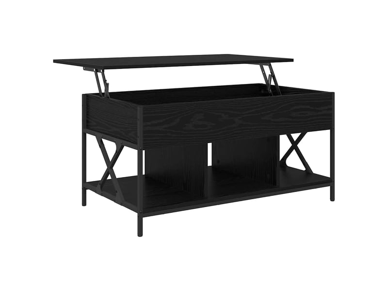 Table basse - table de salon - table à thé chêne noir 100 x 55 x 48,5 cm bois d'ingénierie  - Conforama E