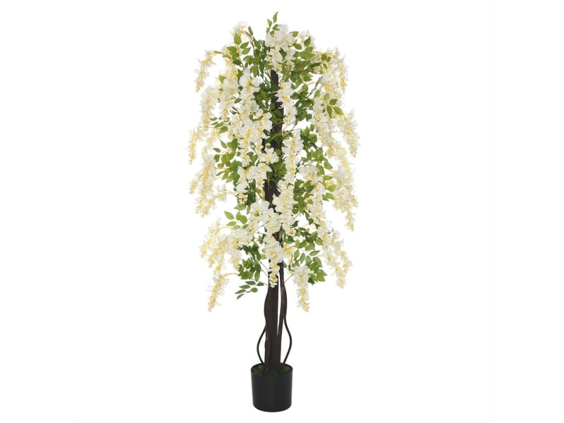  Plante artificielle glycine 24x24x165 cm décorative blanche en pot  - Conforama A