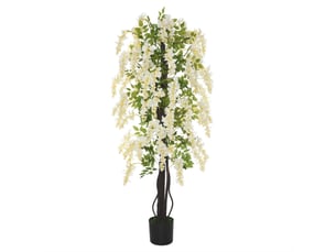 Plante artificielle glycine 24x24x165 cm décorative blanche en pot
