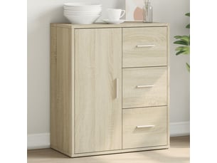 Buffet cuisine, meuble de rangement, commode chêne sonoma 60x31x70 cm bois d'ingénierie