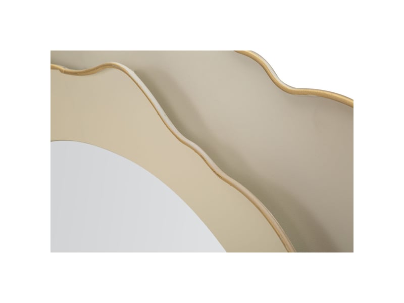  Miroir mural festonné nuvola 95cm crème &amp; gris  - Conforama C