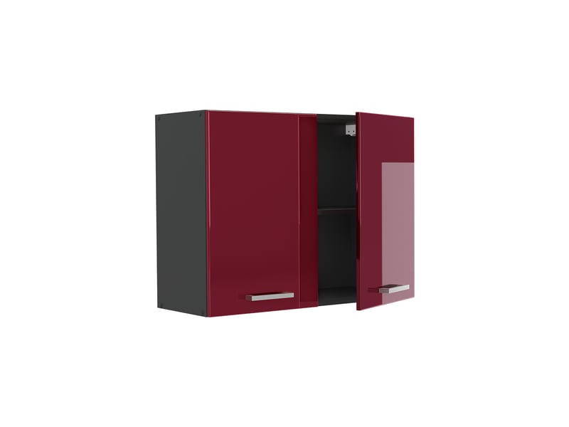  Vicco armoire en verre, rouge brillantanthracite, 80cm  - Conforama C