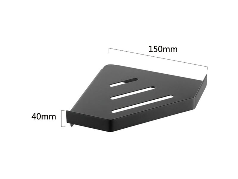  Tablette d'angle, support de salle de douche (noir)  - Conforama C
