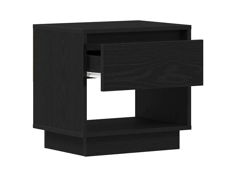 Table de chevet - table de nuit 2 pièces chêne noir 45 x 34 x 44 cm - Conforama D