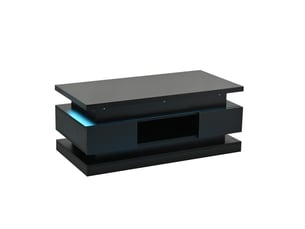 Table basse rectangulaire coloris noir VLIVRA  - 50 cmx100 cm