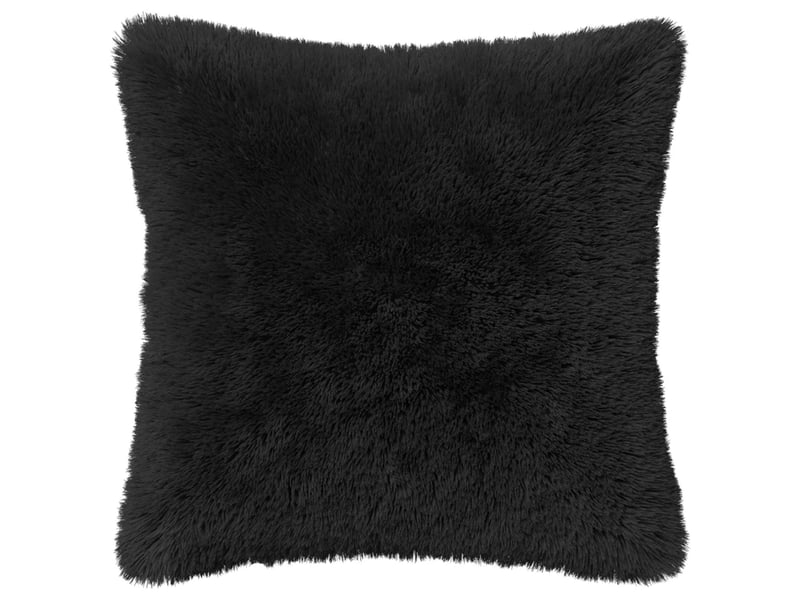 Lot de 12 housses de coussin heerlen noir 40 x 40 cm fleece pv cf49032 - Conforama C
