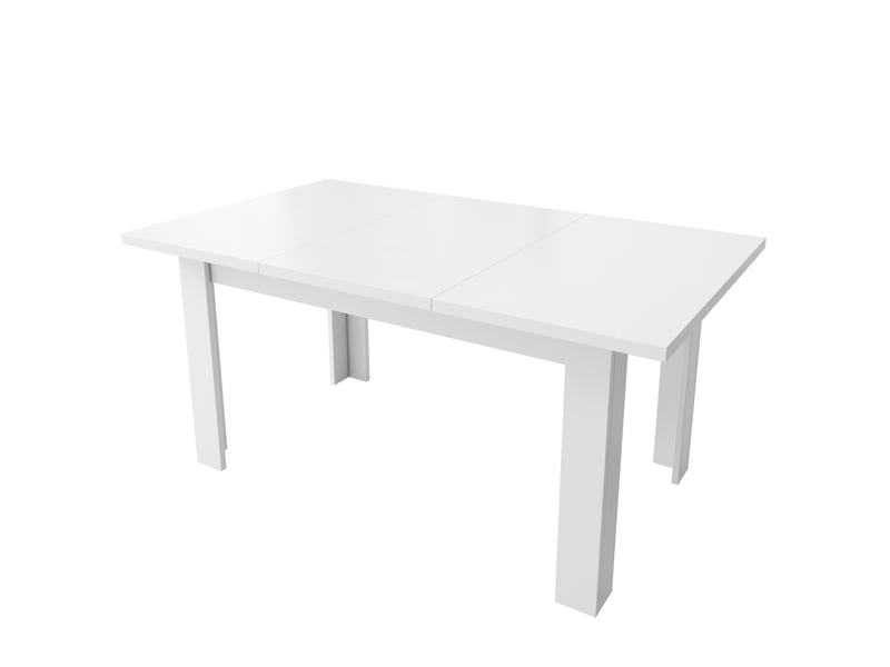 Table à manger rectangulaire 120 x 70 cm – blanche – rangement intégré, style moderne et gain de place - Conforama D