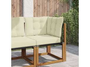 Coussin de canapé d'extérieur, coussin de chaise polyester crème 50,5 x 50,5 cm cf54071
