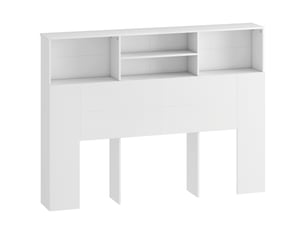 Lit avec rangement 140x200 cm <strong></strong> <strong></strong> coloris blanc