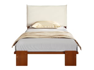 Lit simple 90x200 cm    coloris marron