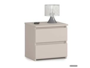 Table de chevet cl2 cachemire 40 cm 2 tiroirs 40x35x40 cm