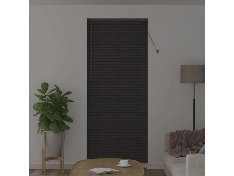 Store vénitien, store de fenêtre gris foncé 220 x 95 cm 25 mm aluminium cf47926 - Conforama C