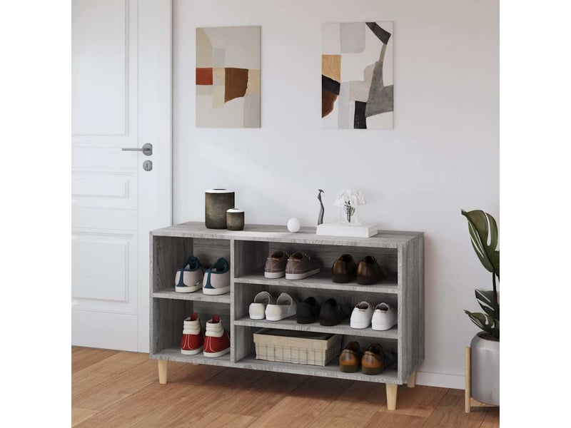  Armoire à chaussures sonoma gris 102x36x60 cm bois d'ingénierie shl4963  - Conforama C
