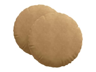 Lot de 2 coussins de siège, coussins décoratifs velours marron ø60 x 21 cm cf59906
