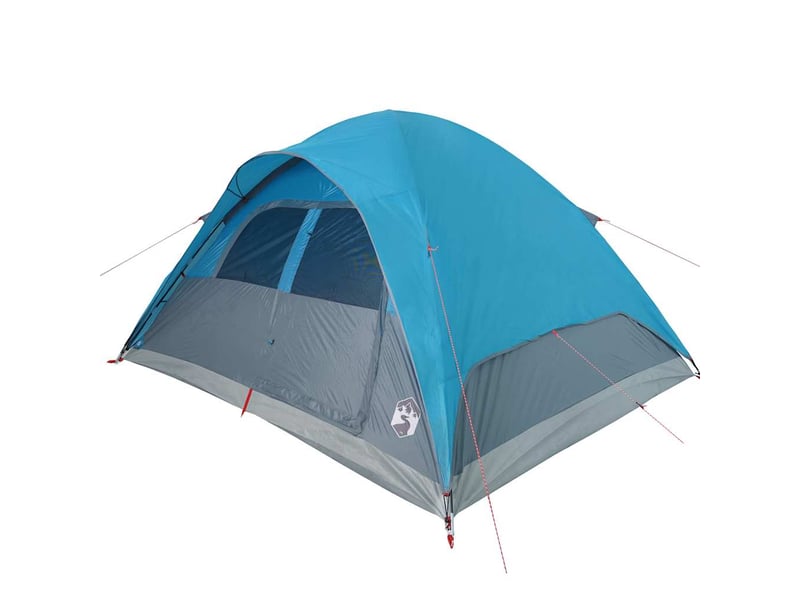  Tente de camping, tente familiale à dôme 6 personnes bleu imperméable shl31275  - Conforama D