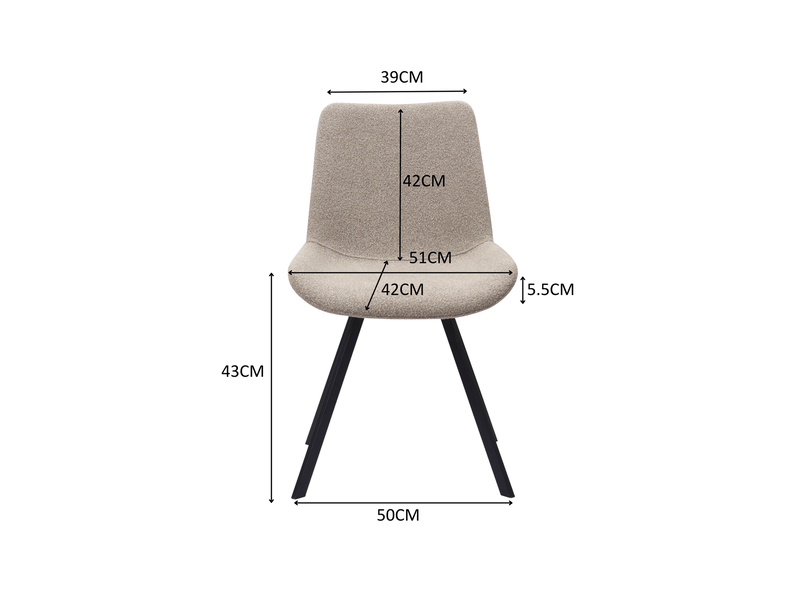 Lot de chaises 2 pièces chaise repas pivotante tissu pieds métal deux couleurs - Conforama C