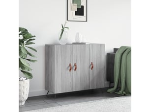 Buffet - bahut - meuble de rangement sonoma gris 90x34x80 cm bois d'ingénierie