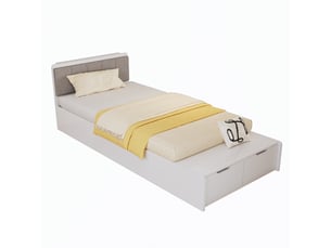Lit simple 90x200 cm   Bliss Lite coloris blanc