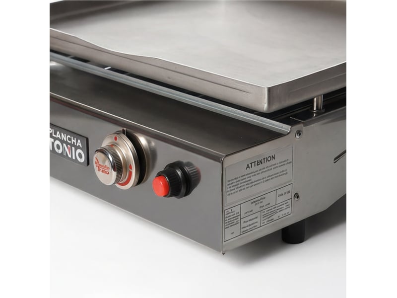  Plancha gaz lagoa 2 feux tout inox  - Conforama C