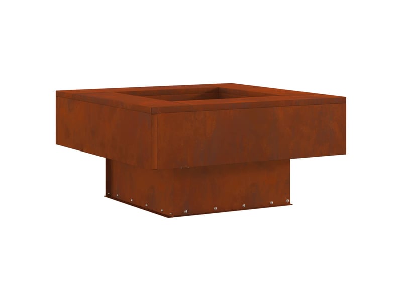  Brasero exterieur, foyer camping rouillé 80x80x40 cm acier patiné shl58760  - Conforama A