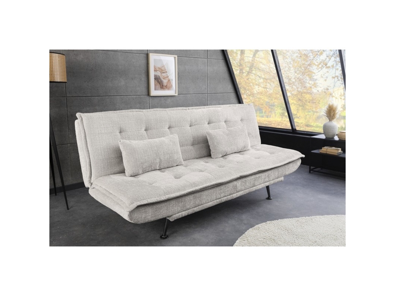  Canapé droit convertible sereno blanc – canapé-lit 3 places en tissu chenille  - Conforama B