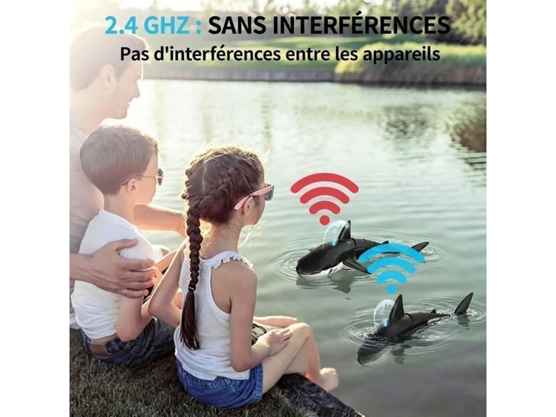  Requin radiocommande 2,4 ghz avec leds rechargeables noir 11 a 20 cm 369645_AACFG98587_6_DROPFR - Conforama D